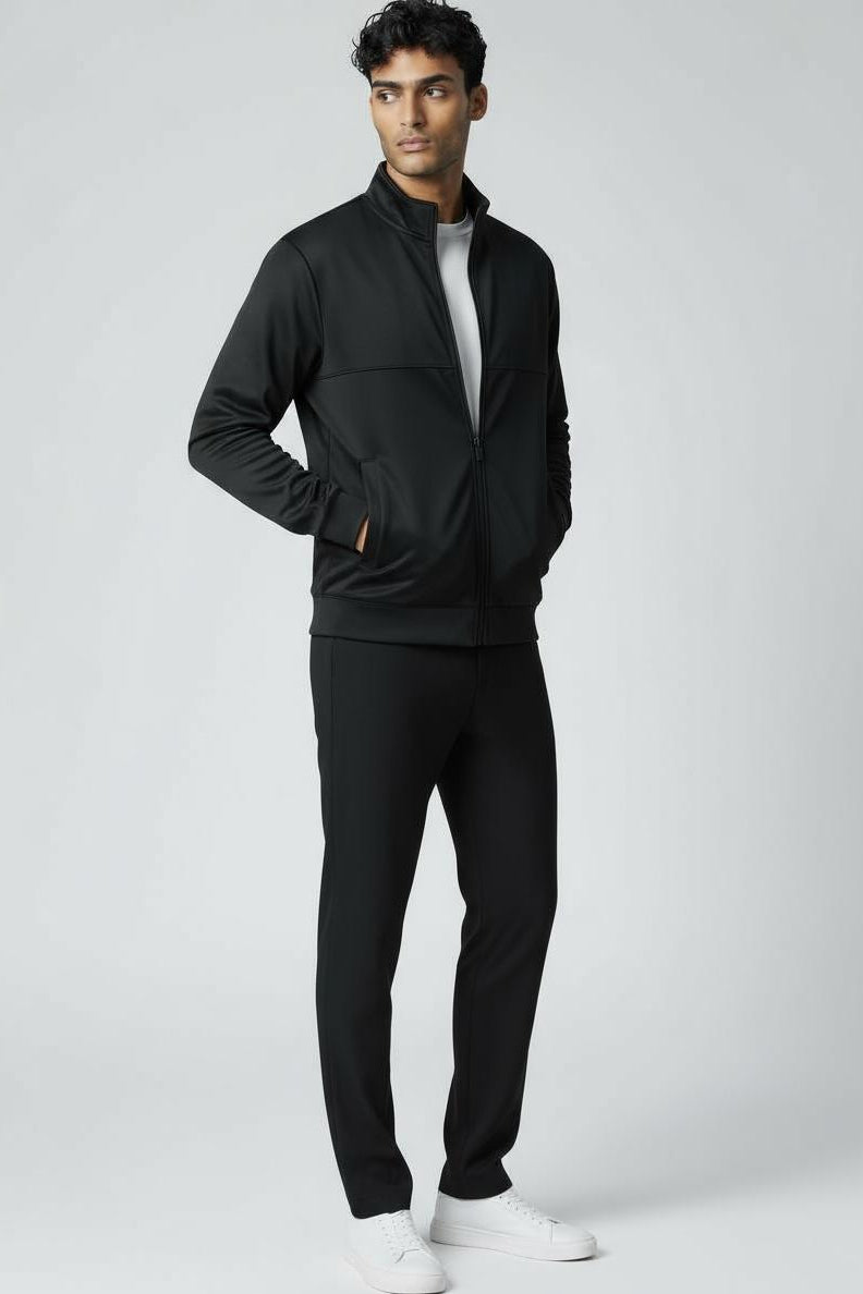 black winter jacket