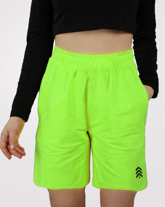 Womens Neon Green Drifit Shorts