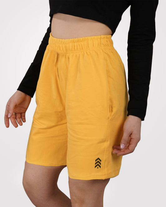Womens Yellow Drifit Shorts