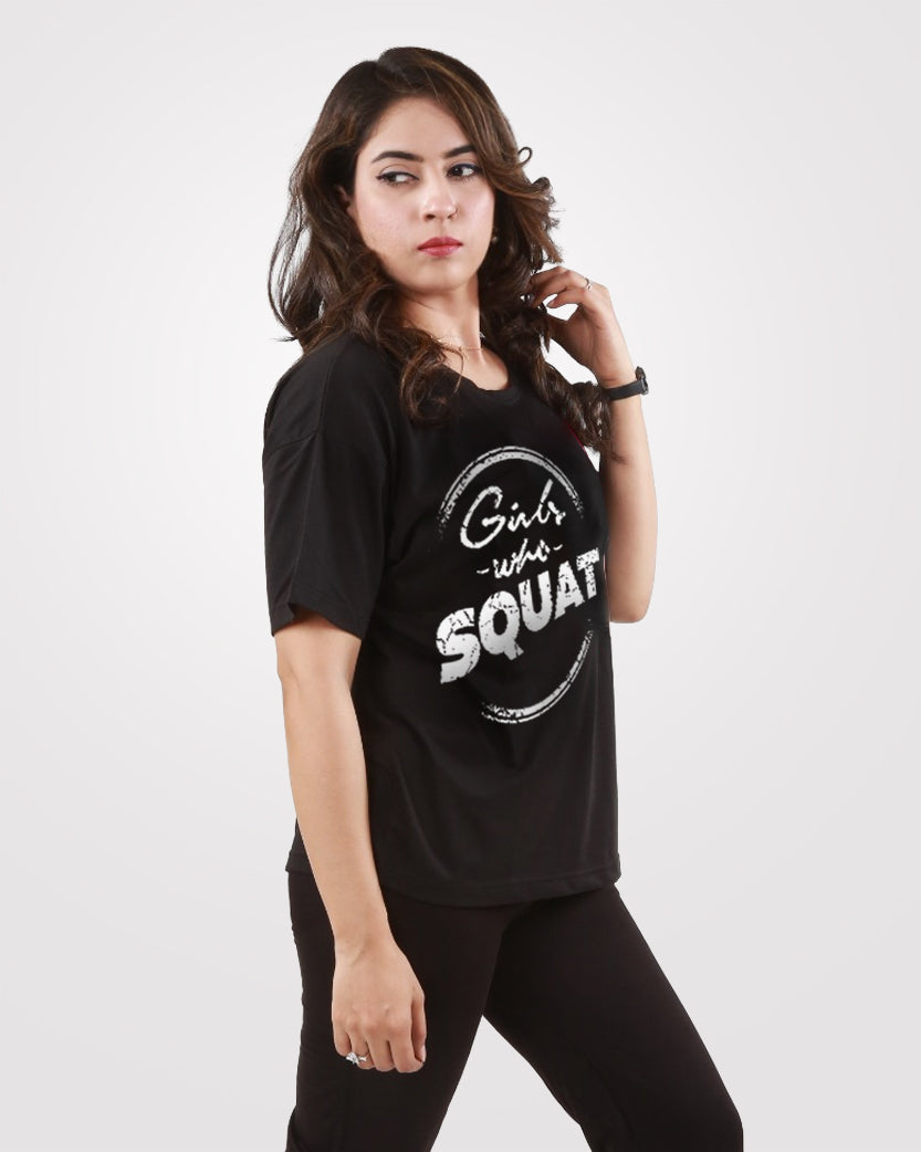 Women's Over Sized T-Shirt Black