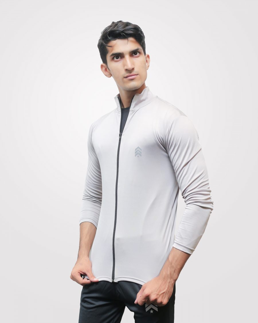 Summer Gym Jacket For Men Gray Outgears Fitness