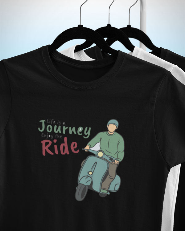 Men’s Life Is A Journey T Shirts Half Sleeves - Outgears Fitness