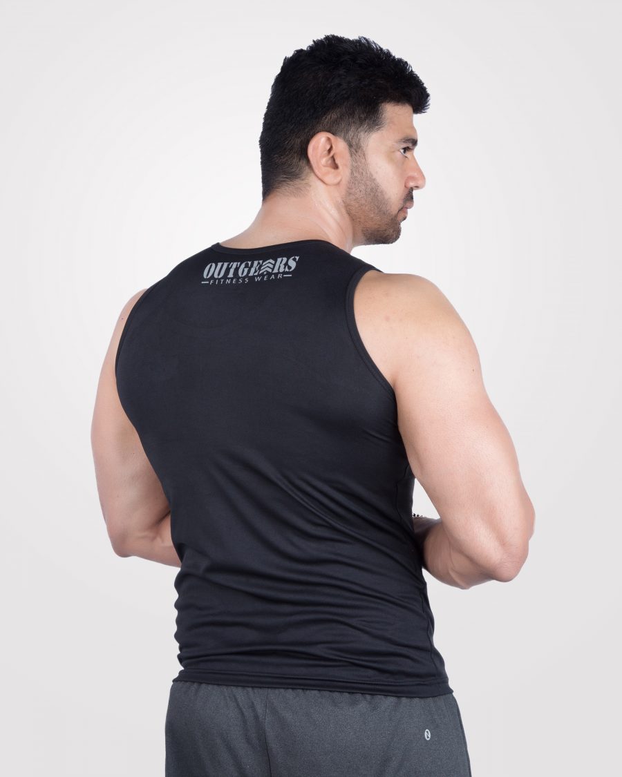 Mens Sando Black Drifit - outgearsfitness