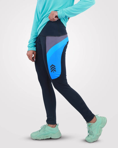 Gym Tights for Women’s with Pocket Blue - outgearsfitness