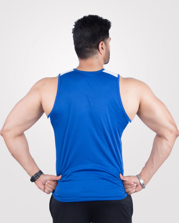 Mens Tank Top Blue & White