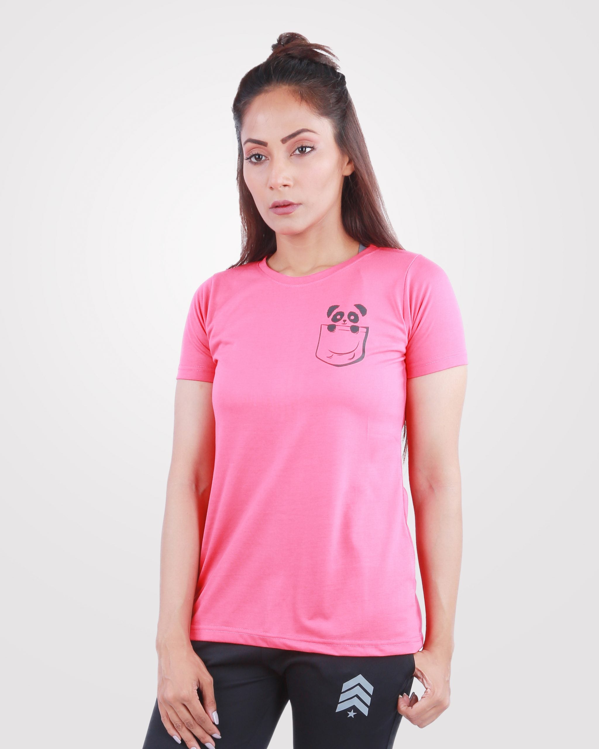 Regular Fit Womens Tee Cute Panda - outgearsfitness
