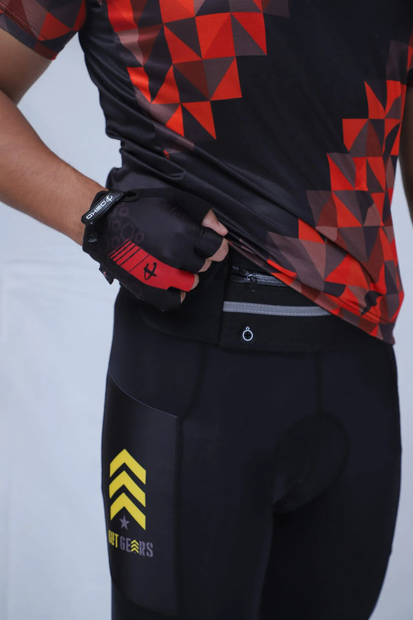 Sports Gloves Black Red