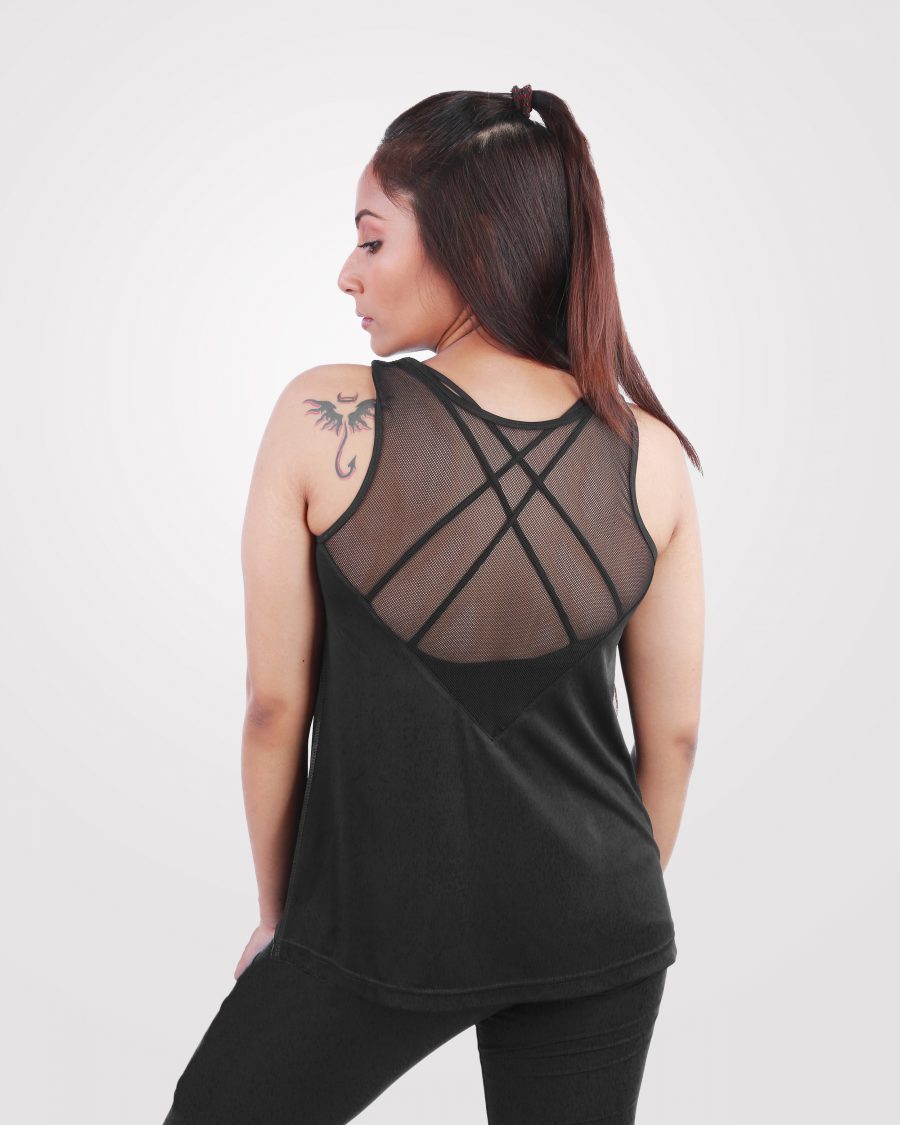 Mesh Tank Top Women's Black - outgearsfitness