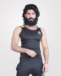 Mens Tank Top Black & Neon Green - outgearsfitness