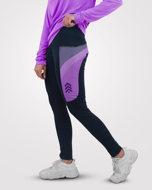 Gym Tights for Women’s with Pocket Purple - outgearsfitness