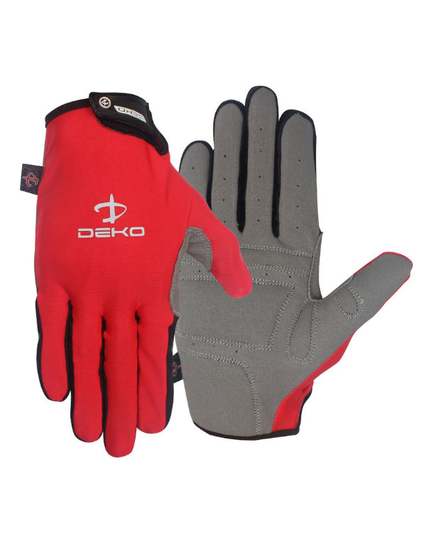 Full Finger Gloves Red