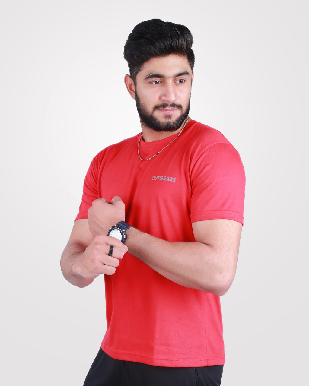 Cotton Tee Red - outgearsfitness