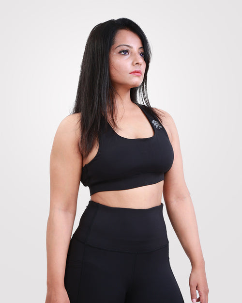 Black Sports Bra - Outgears Fitness