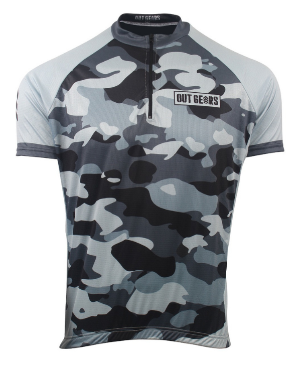 Camouflage Cycling Jersey Half Sleeves - outgearsfitness