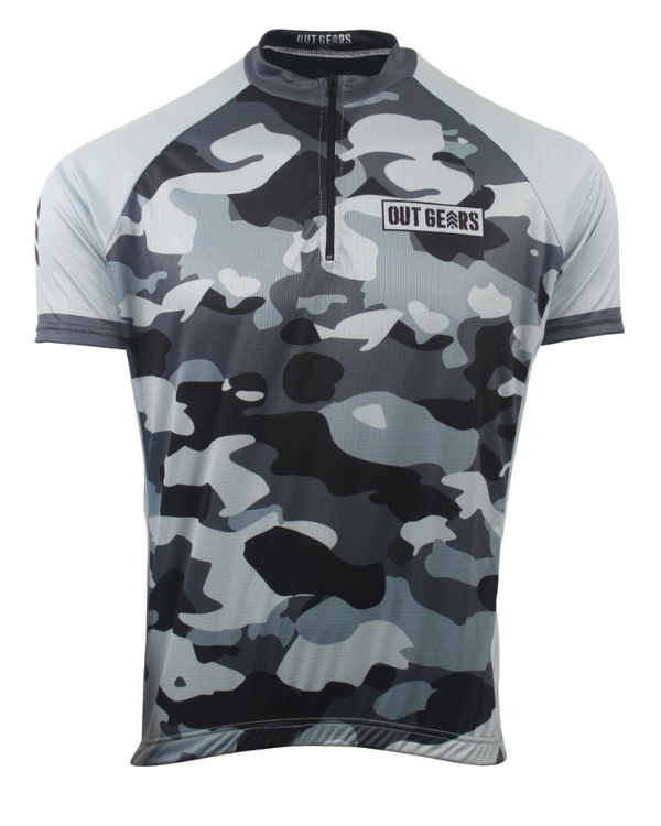Camouflage Cycling Jersey Half Sleeves