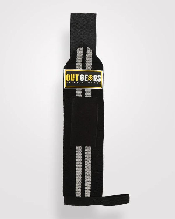 Gym Wrist Wraps 12 Inch Black Gray