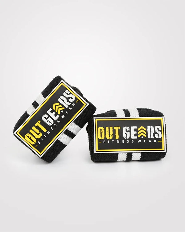 Gym Wrist Wraps 18 Inch Black White