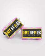 Gym Wrist Wraps 12 Inch Pink White - outgearsfitness