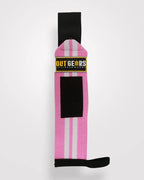 Gym Wrist Wraps 12 Inch Pink White - outgearsfitness