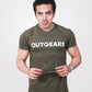 Men's Army Green Basic Cotton T-Shirt - Outgears Fitness