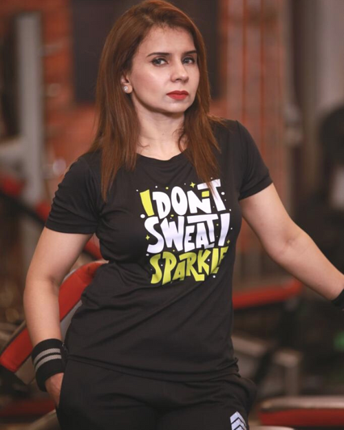 Black Gym Tee Womens Dri-Fit - Outgears Fitness