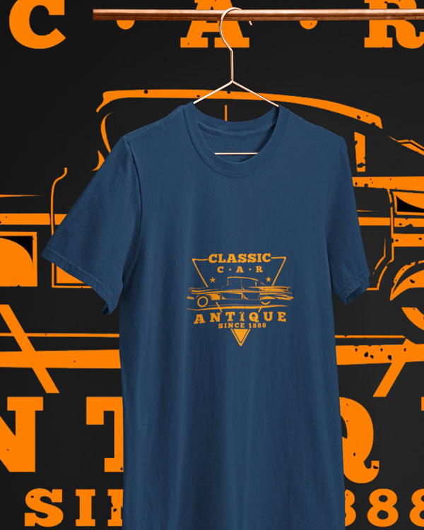 Men’s Vintage Car T Shirts Half - Outgears Fitness