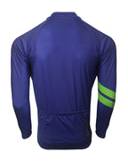 Blue Winter Cycling Jersey Full Sleeves - outgearsfitness