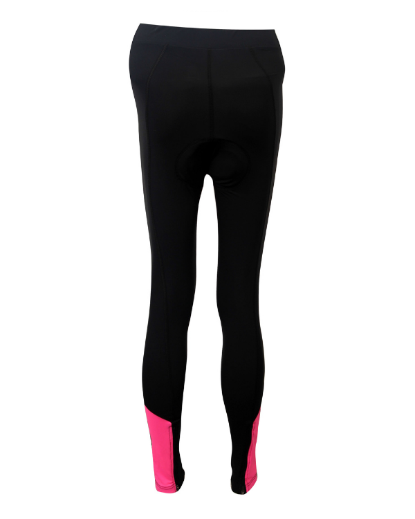 Women’s Cycling Padded Tights in Pink & Purple Stripes - outgearsfitness