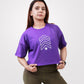 purple crop tee