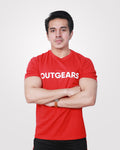 Men's Red Basic T-Shirt - Outgears Fitness