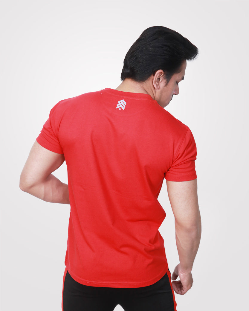 Men's Red Basic T-Shirt - Outgears Fitness