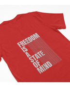 Men’s Freedom Is A State Of Mind T Shirts Half Sleeves - Outgears Fitness