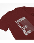 Men’s Freedom Is A State Of Mind T Shirts Half Sleeves - Outgears Fitness