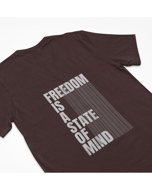 Men’s Freedom Is A State Of Mind T Shirts Half Sleeves - Outgears Fitness