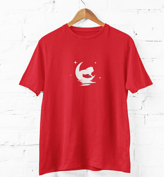 Men’s Moon Lion T Shirts Half Sleeves - Outgears Fitness