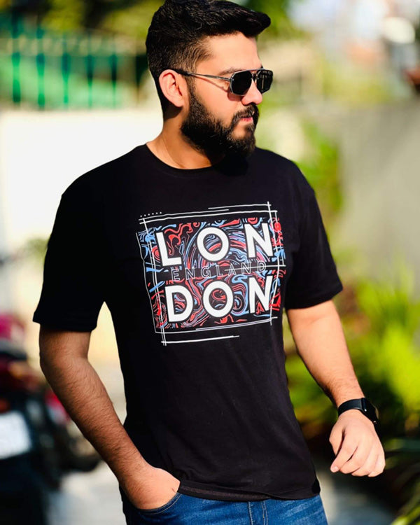 Men’s London T Shirts Half Sleeves - Outgears Fitness