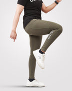 Women's Gym Tights Olive Green - Outgears Fitness