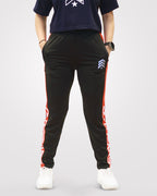 Women's Slim Fit Trouser With Red Panel - Outgears Fitness