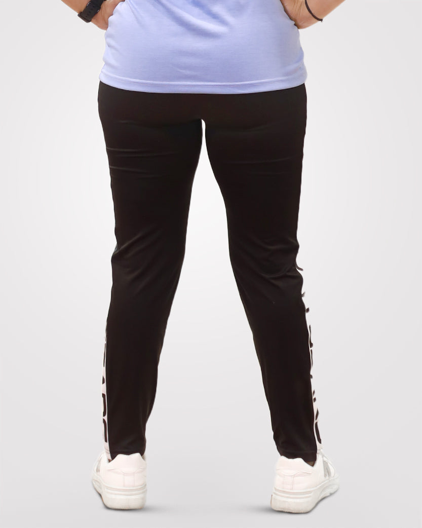 Women's Slim Fit Trouser With White Panel - Outgears Fitness
