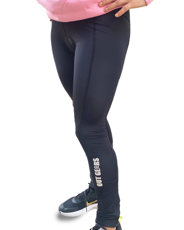 OutGears Women’s Cycling Padded Tights in Black