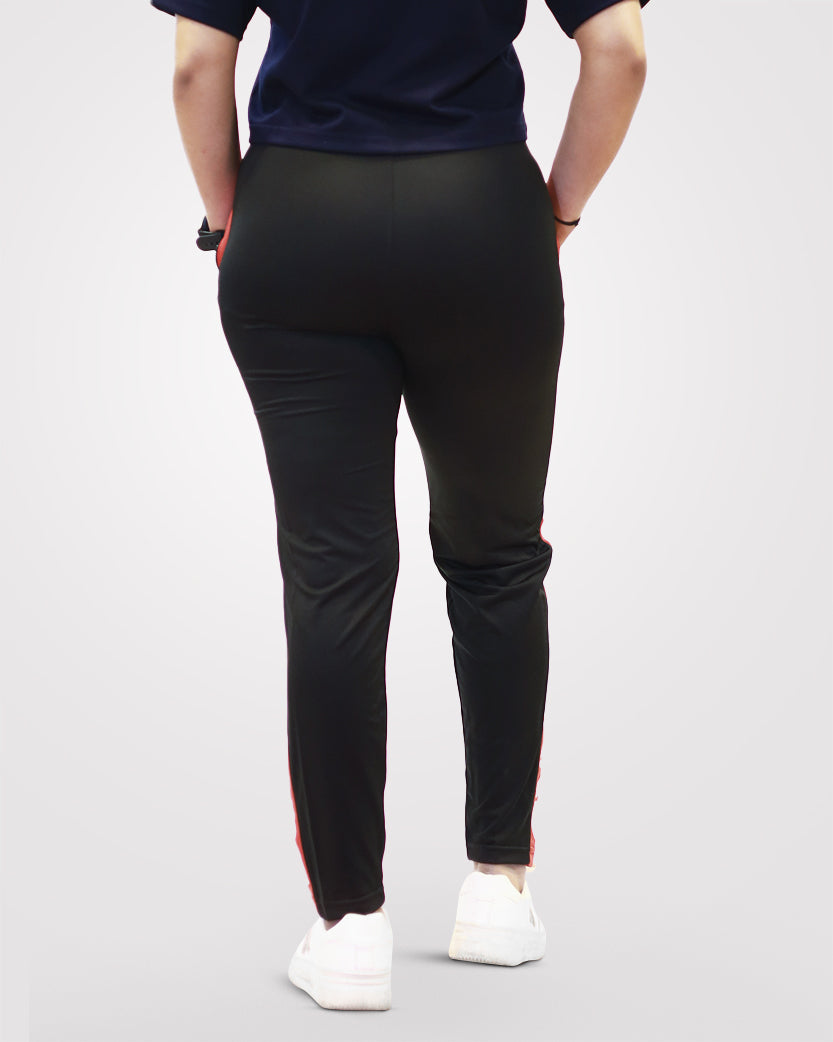 Women's Slim Fit Trouser With Blue Panel - Outgears Fitness