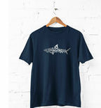 Men’s Silver Shark T Shirts Half Sleeves - Outgears Fitness