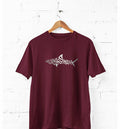 Men’s Silver Shark T Shirts Half Sleeves - Outgears Fitness
