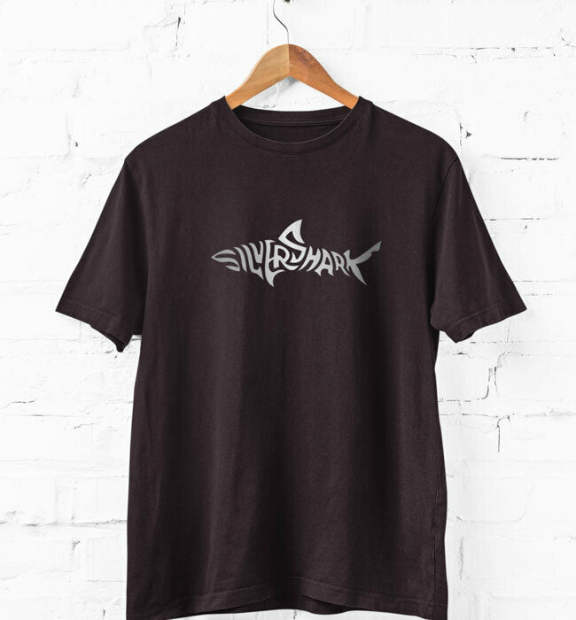 Men’s Silver Shark T Shirts Half Sleeves - Outgears Fitness