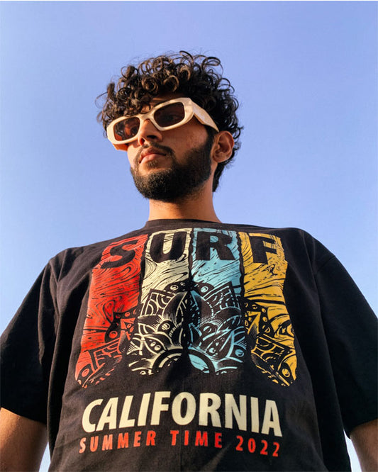 Men’s Surf California T Shirts Half Sleeves - Outgears Fitness