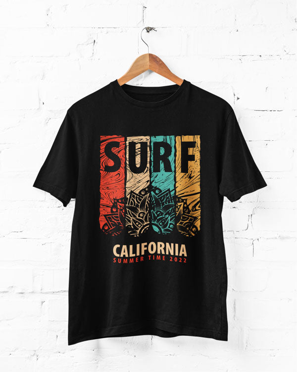 Men’s Surf California T Shirts Half Sleeves - Outgears Fitness