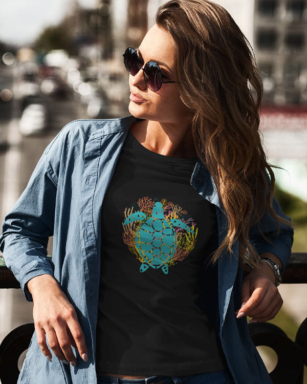 Women’s Turtle T Shirts Half Sleeves