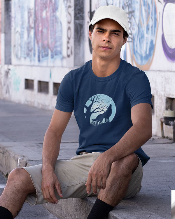 Men’s Wolf T Shirts Half Sleeves - Outgears Fitness