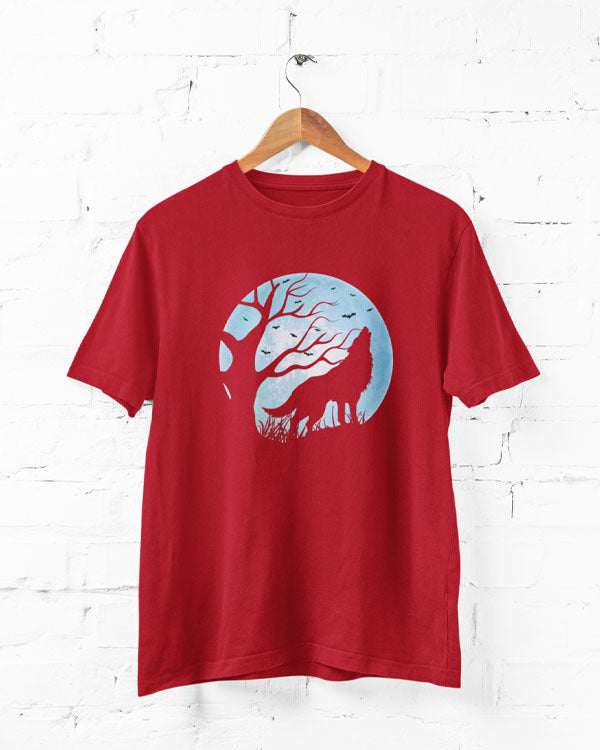 Women’s Wolf T Shirt Half Sleeves